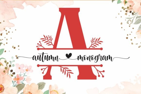 Autumn Monogram: A Charming Font for Fall Designs