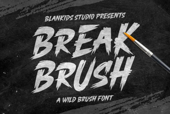 Break Brush: A Wild Brush Font for Bold Designs
