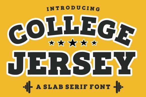 College Jersey: A Bold Slab Serif for Authentic Sports Typography