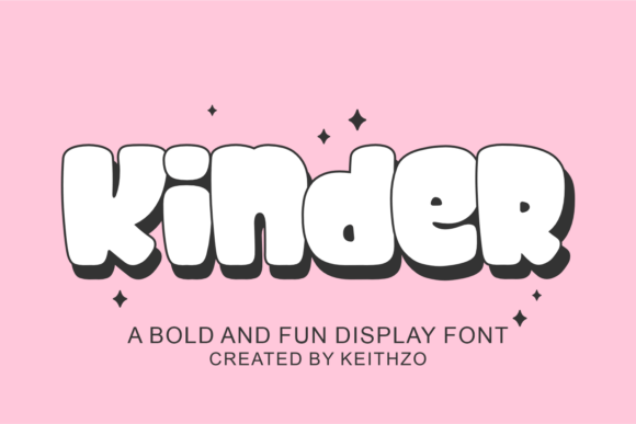 Kinder: A Font Bursting with Joyful, Bubbly Energy