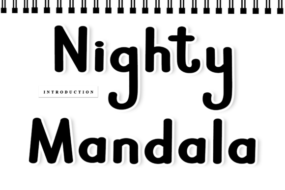 Nighty Mandala: A Handwritten Font for Creative Projects