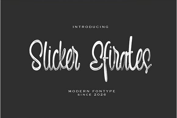 Slicker Efirates: A Bold Brush Script Font for Modern Design