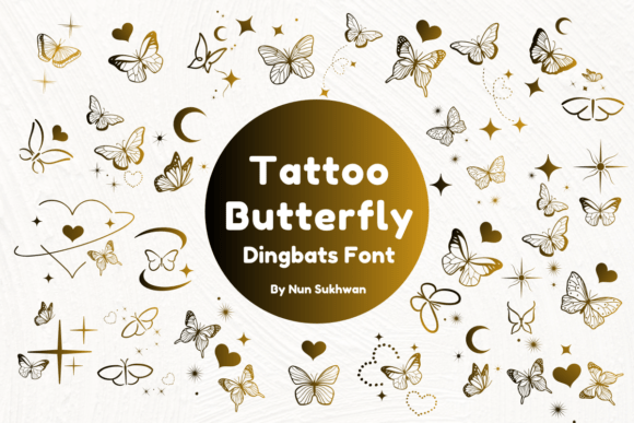 Tattoo Butterfly: A Dingbats Font for Creative Projects